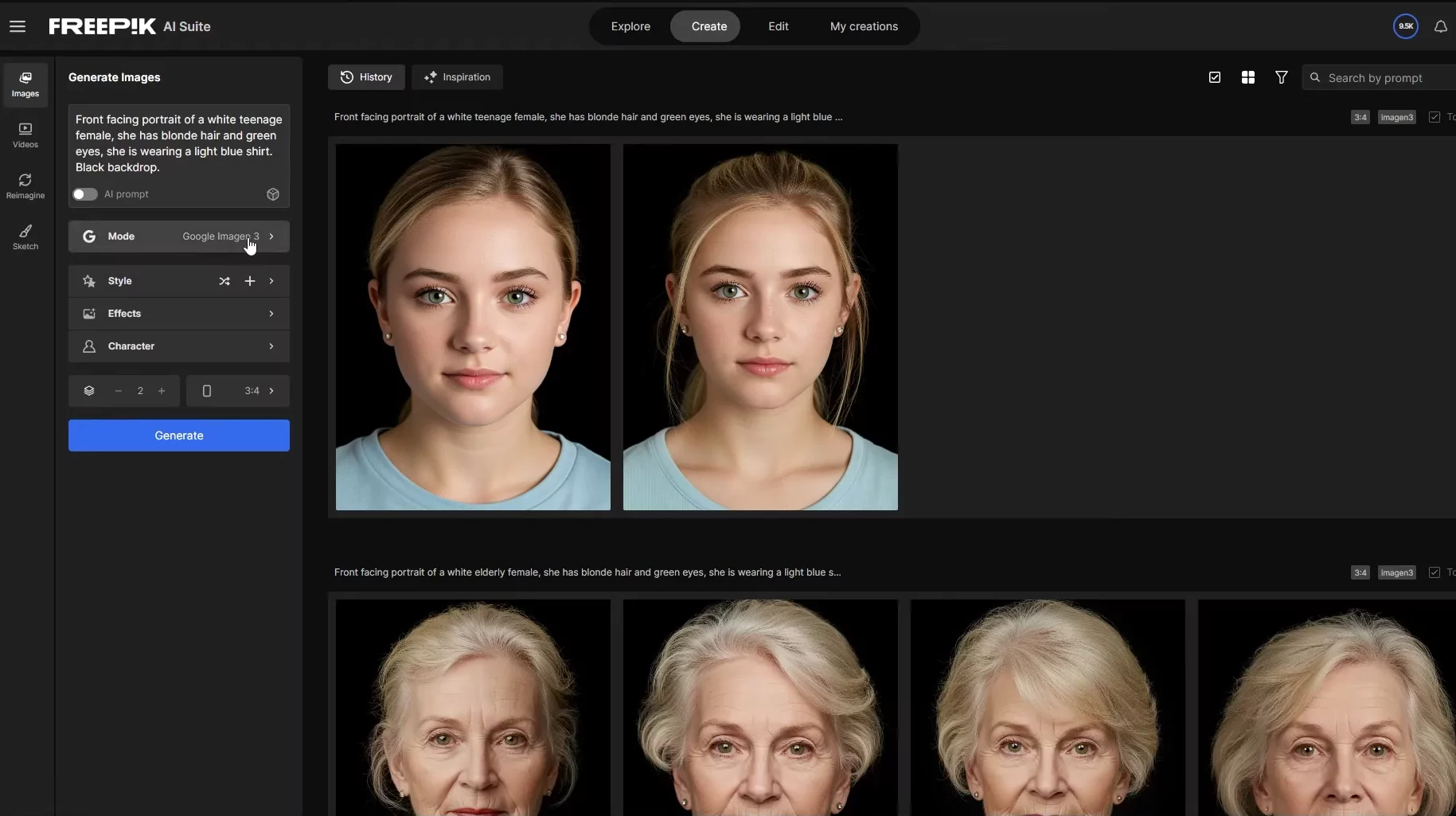Using Freepik and ImageFX for frames